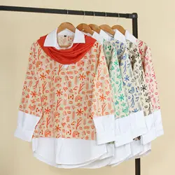 تونیک لینن یقه مردانه چاپی 32357