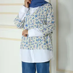 تونیک لینن یقه مردانه چاپی 32357