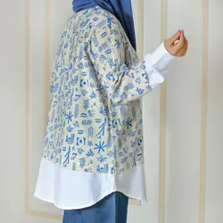 تونیک لینن یقه مردانه چاپی 32357