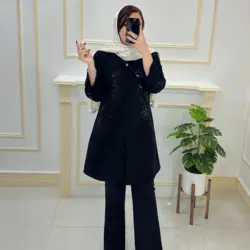 مانتو سوییت پولک دوزی کد227659