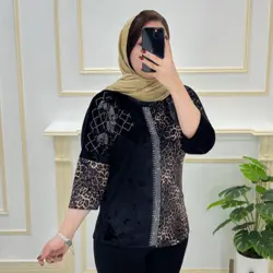 بلوز مخمل مجلسی کد925252