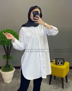 شومیز بغل زیپ رنگی ( 208174)