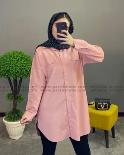 شومیز بغل زیپ رنگی ( 208174)
