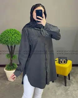 شومیز بغل زیپ رنگی ( 208174)
