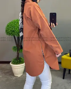 شومیز بغل زیپ رنگی ( 208174)