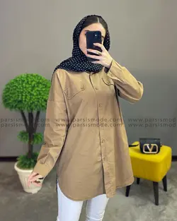 شومیز بغل زیپ رنگی ( 208174)