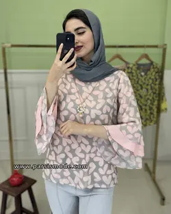 شومیز قلبی آستین کلوش ( 253200)