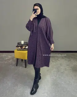 مانتو بلند آستین حلقه ای (217103)