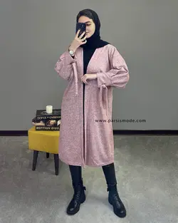 مانتو بلند آستین حلقه ای (217103)