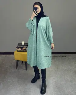 مانتو بلند آستین حلقه ای (217103)