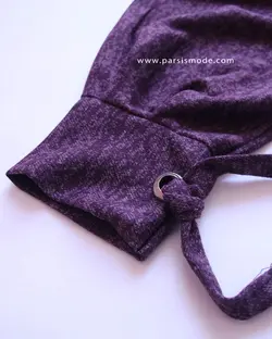 مانتو بلند آستین حلقه ای (217103)