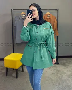 مانتو میکرو کمربند دار (209135)