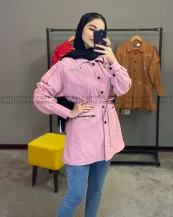 مانتو میکرو کمربند دار (209135)