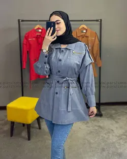 مانتو میکرو کمربند دار (209135)