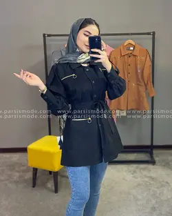 مانتو میکرو کمربند دار (209135)