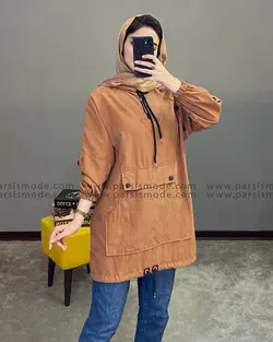 هودی جیب کانگورویی نیم زیپ (209163)