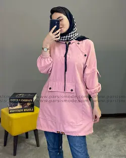 هودی جیب کانگورویی نیم زیپ (209163)