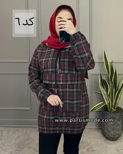 هودی چهارخانه کلاهدار (267106)