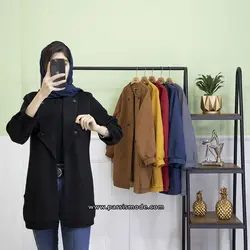 مانتو کتی یقه فلش (227164)