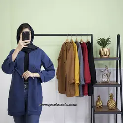 مانتو کتی یقه فلش (227164)