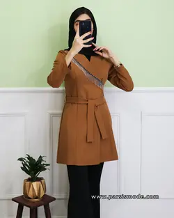 مانتو کتی یقه یک طرفه(157678)