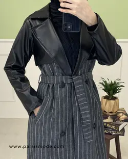 مانتو کشمیر چرم دوزی (208114)