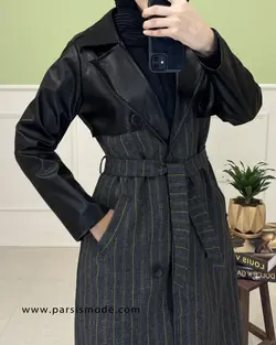 مانتو کشمیر چرم دوزی (208114)