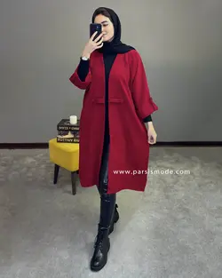 مانتو مخمل آستین پاکتی(217107)