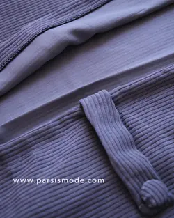 مانتو مخمل آستین پاکتی(217107)