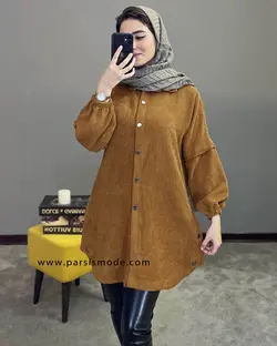 مانتو مخمل بغل دکمه(227104)