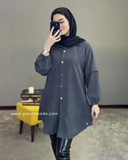 مانتو مخمل بغل دکمه(227104)