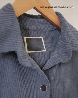 مانتو مخمل بغل دکمه(227104)