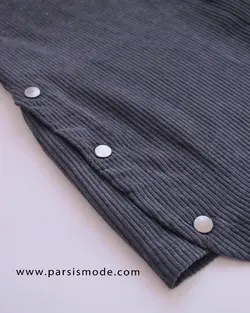 مانتو مخمل بغل دکمه(227104)