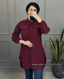 مانتو مخمل کبریتی (32244)