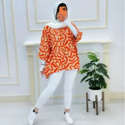 شومیز آستین کیمونو سه ربع کد269827