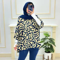 شومیز آستین کیمونو سه ربع کد269827