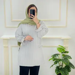 تونیک مانتویی یقه گرد کد329637