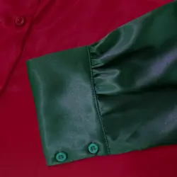 شومیز ساتن یقه مردانه کد 329633