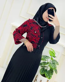 شومیز یقه مردانه ترکیبی تک جیب کد2535501