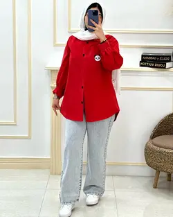 شومیز مانتویی میکرو یقه مردانه تک جیب پاندا کد987154