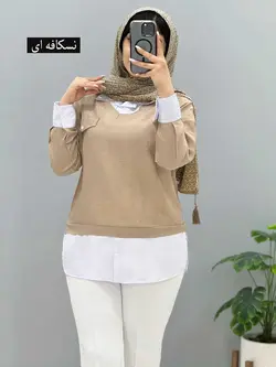 شومیز بابوس یقه سفیدکد974522