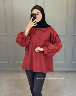 شومیز یقه کج میکرو ( 62206 )