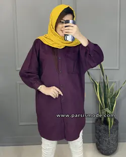 مانتو یقه مردانه تک جیب ( 278101)