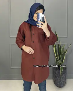 مانتو یقه مردانه تک جیب ( 278101)