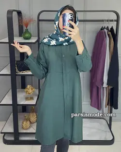 مانتو یقه دیپلمات دو دکمه آزیلا (32140)