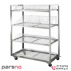 ترولی آبچکان دار استیل