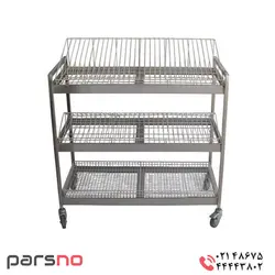 ترولی آبچکان دار استیل