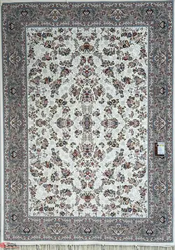 فرش ماشینی شاهکار صفویه-افشان درباری-کد 5700-1200 شانه-3600 تراکم