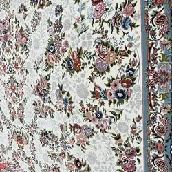 فرش ماشینی شاهکار صفویه-افشان درباری-کد 5700-1200 شانه-3600 تراکم