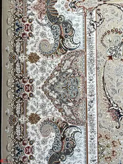 فرش ماشینی شاهکار صفویه-کد 6090-1500 شانه-4500 تراکم